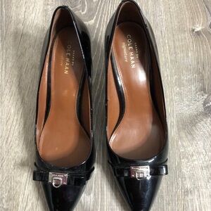 Cole Haan Black Leather Stiletto Heels